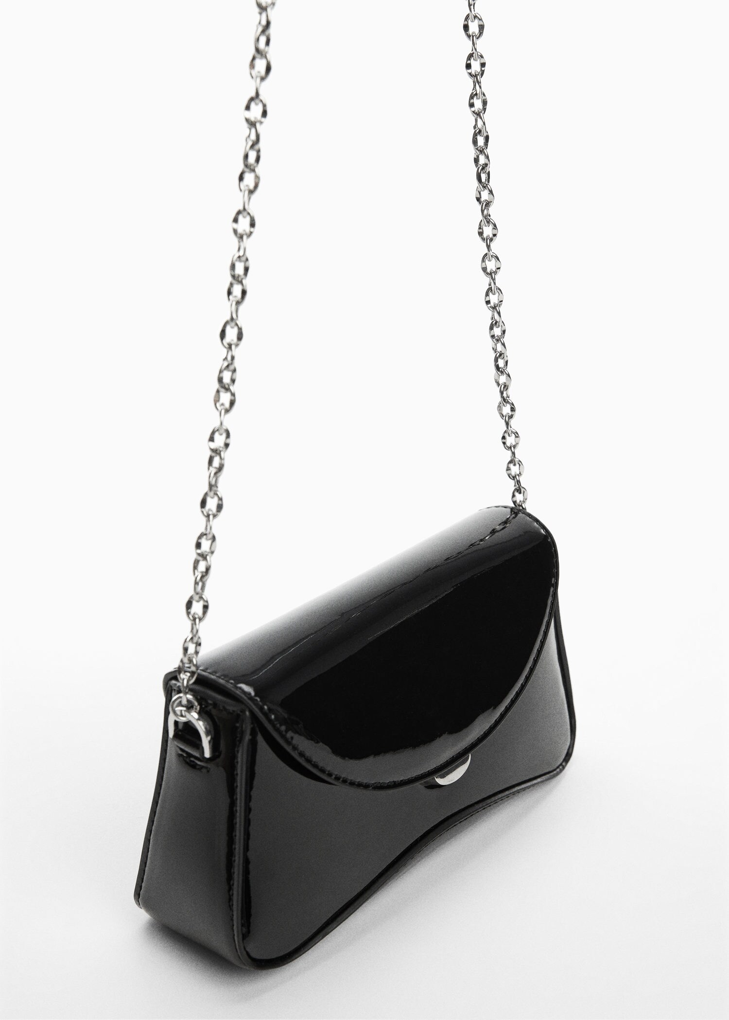 Patent leather chain handbag | MANGO