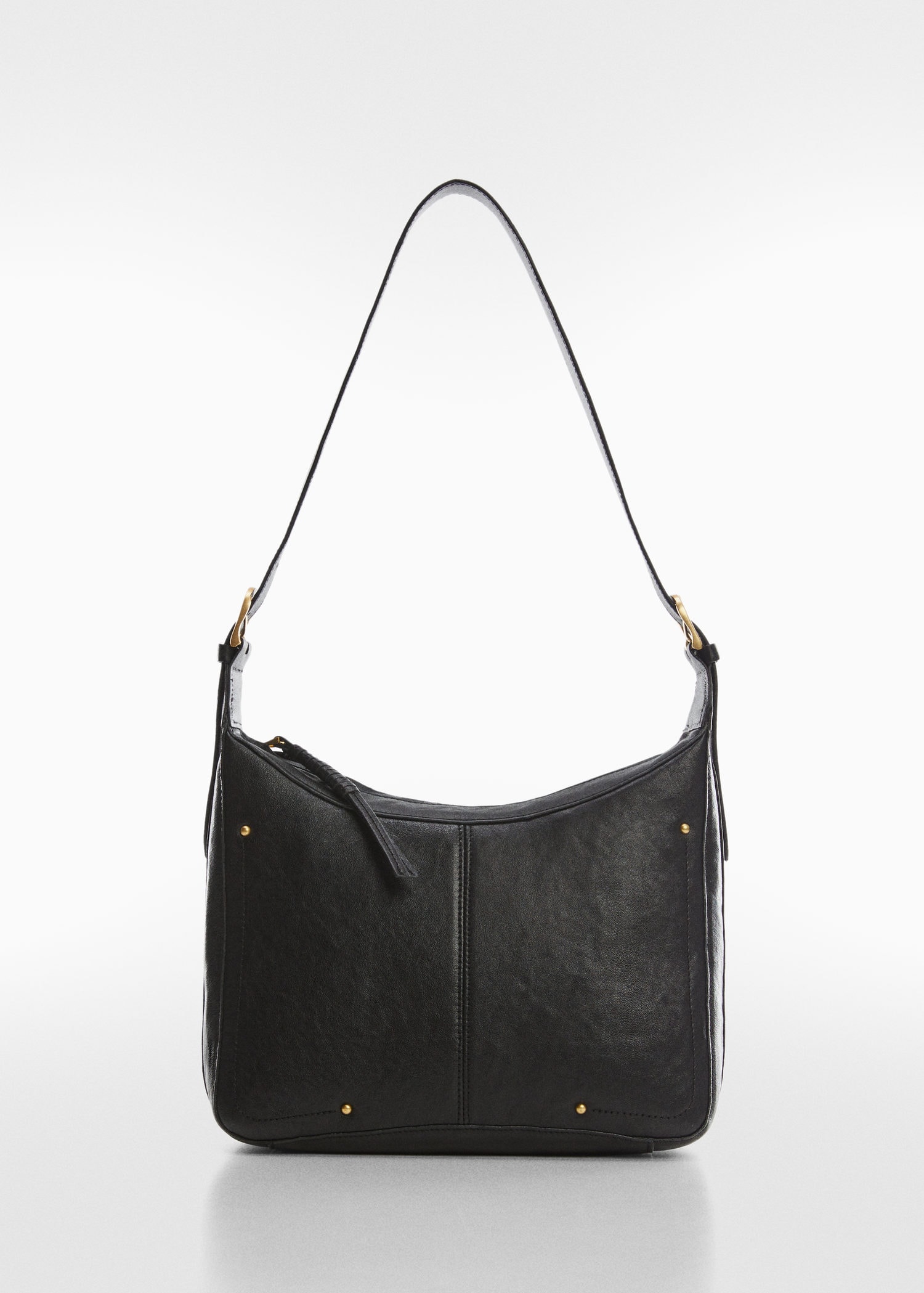 Leather shoulder bag | MANGO