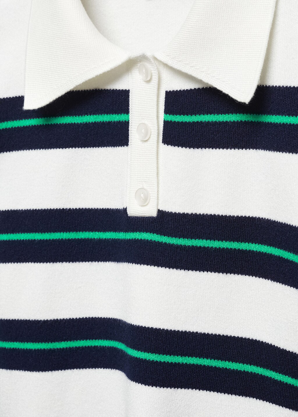 Pull over rayures col polo MANGO