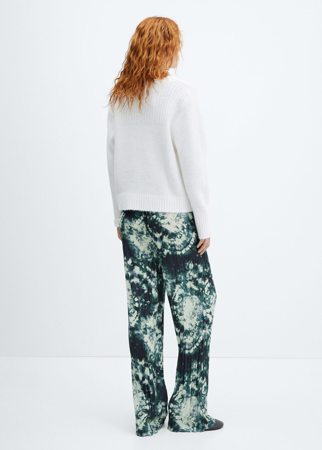 Pleated tie-dye trousers | MANGO