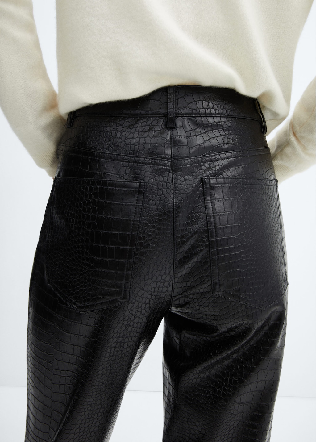 Zara discount croc trousers