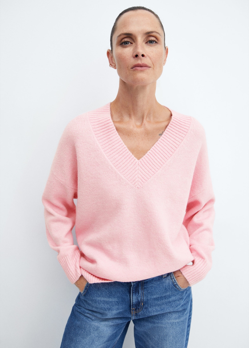 Light pink top oversized sweater