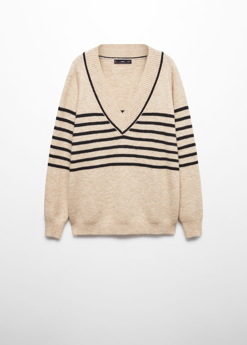 V neck striped sweater MANGO