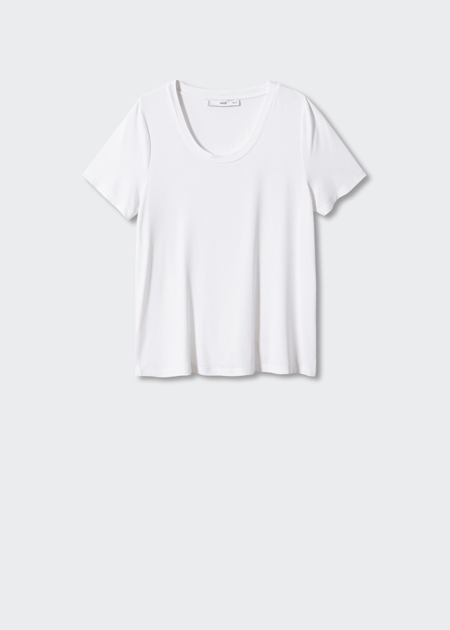 low v neck white t shirt