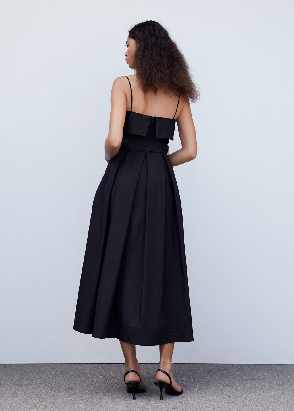 Mango belt top cotton dress