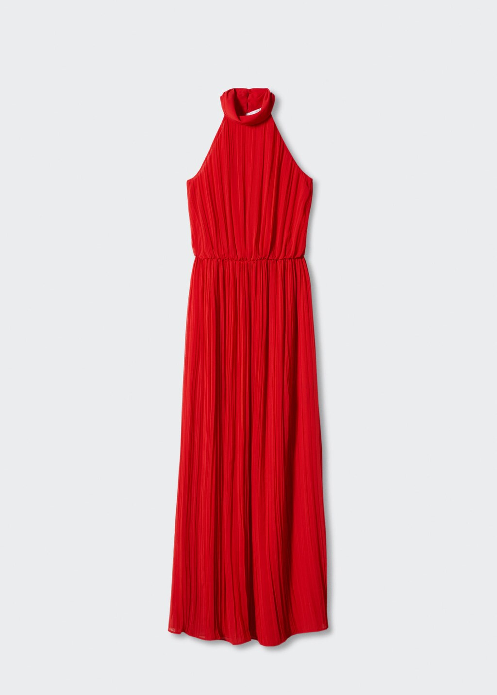 Pleated halter neck dress MANGO