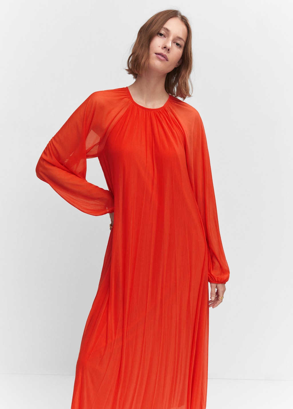 Mango vestido manga 2025 abullonada