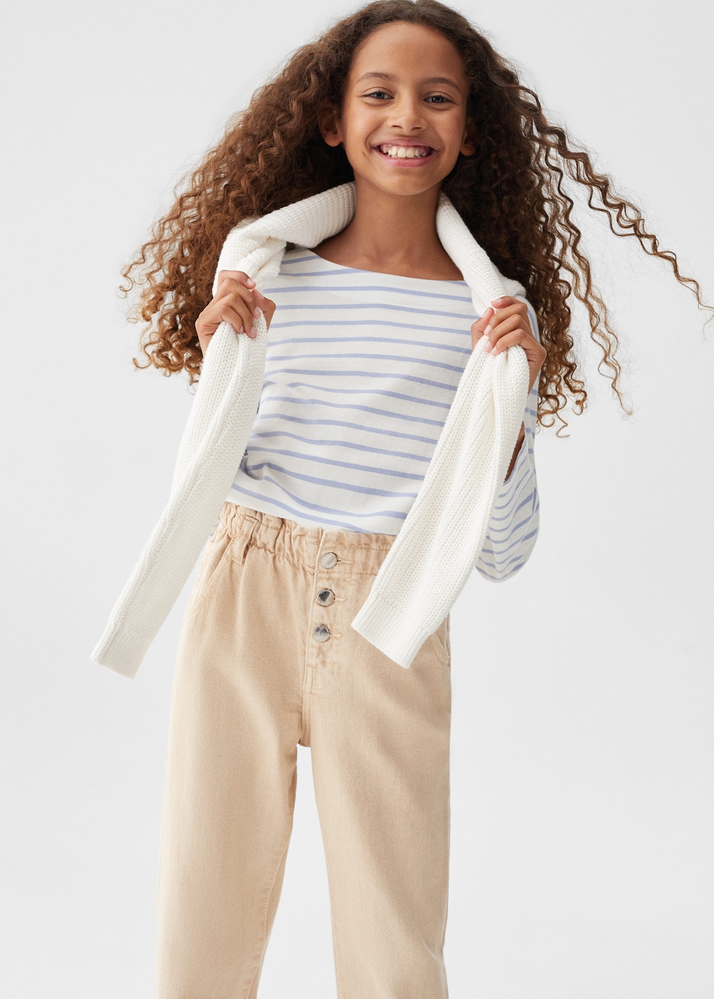 Cotton Paperbag Jeans MANGO