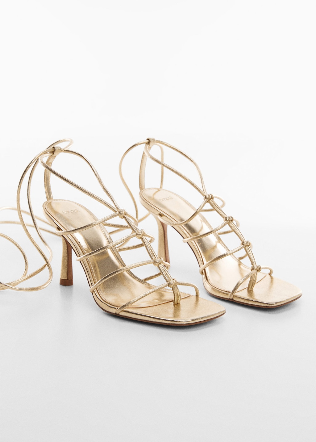 Mango strappy heeled sandals hotsell