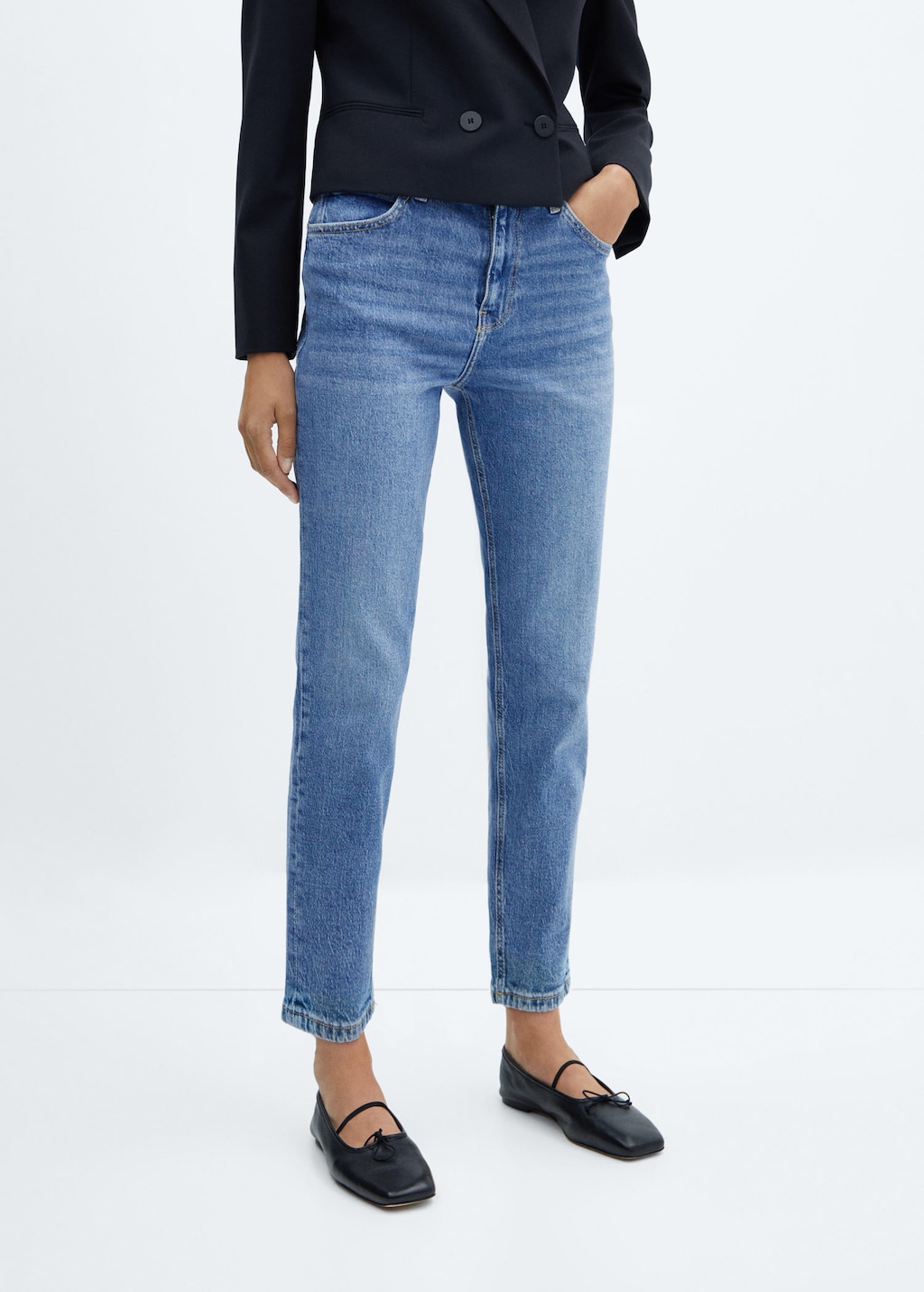 Slim Mom High Ankle Jeans - Denim blue - Ladies