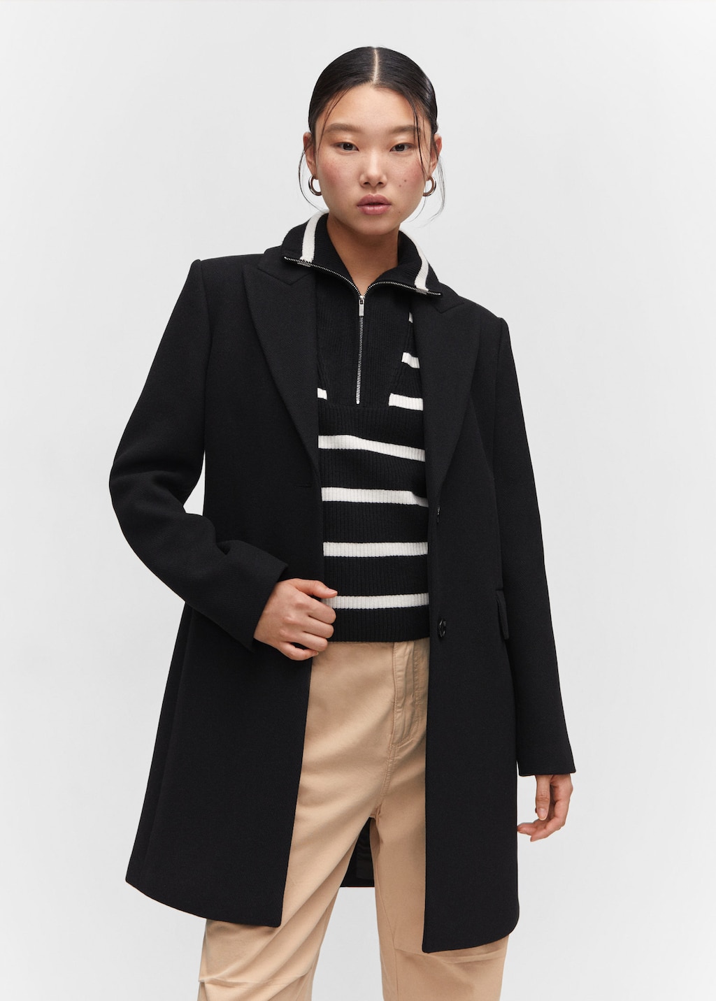 Straight wool clearance coat