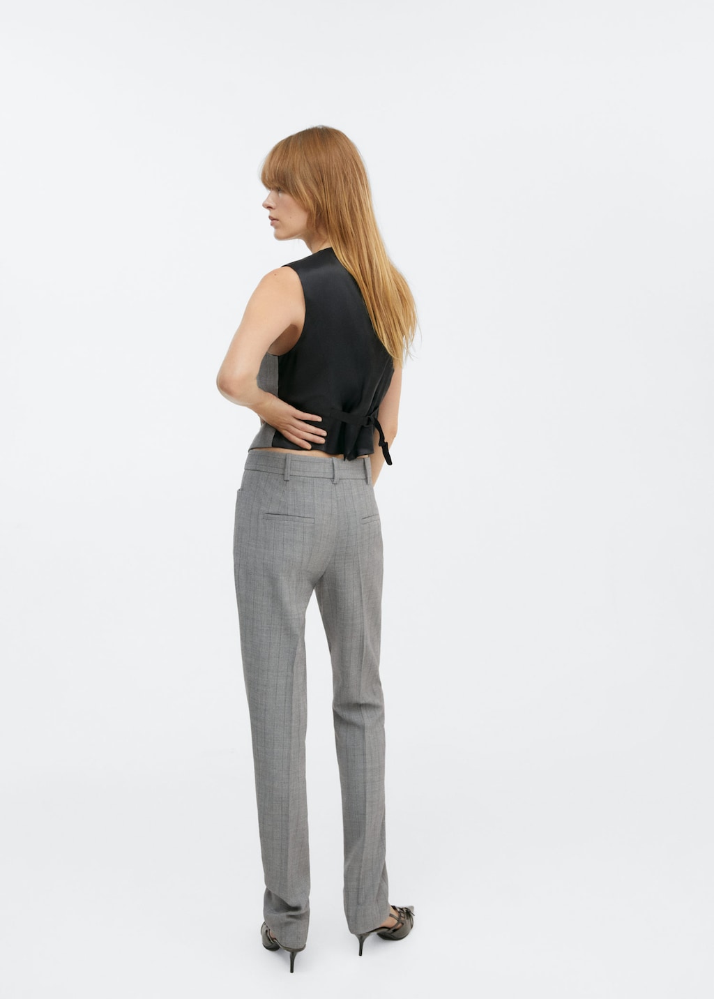 Striped suit trousers mango store