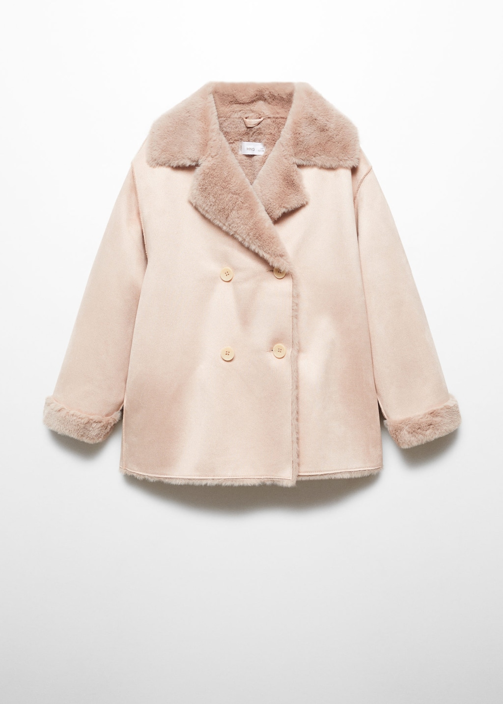 Faux shearling deals coat mango