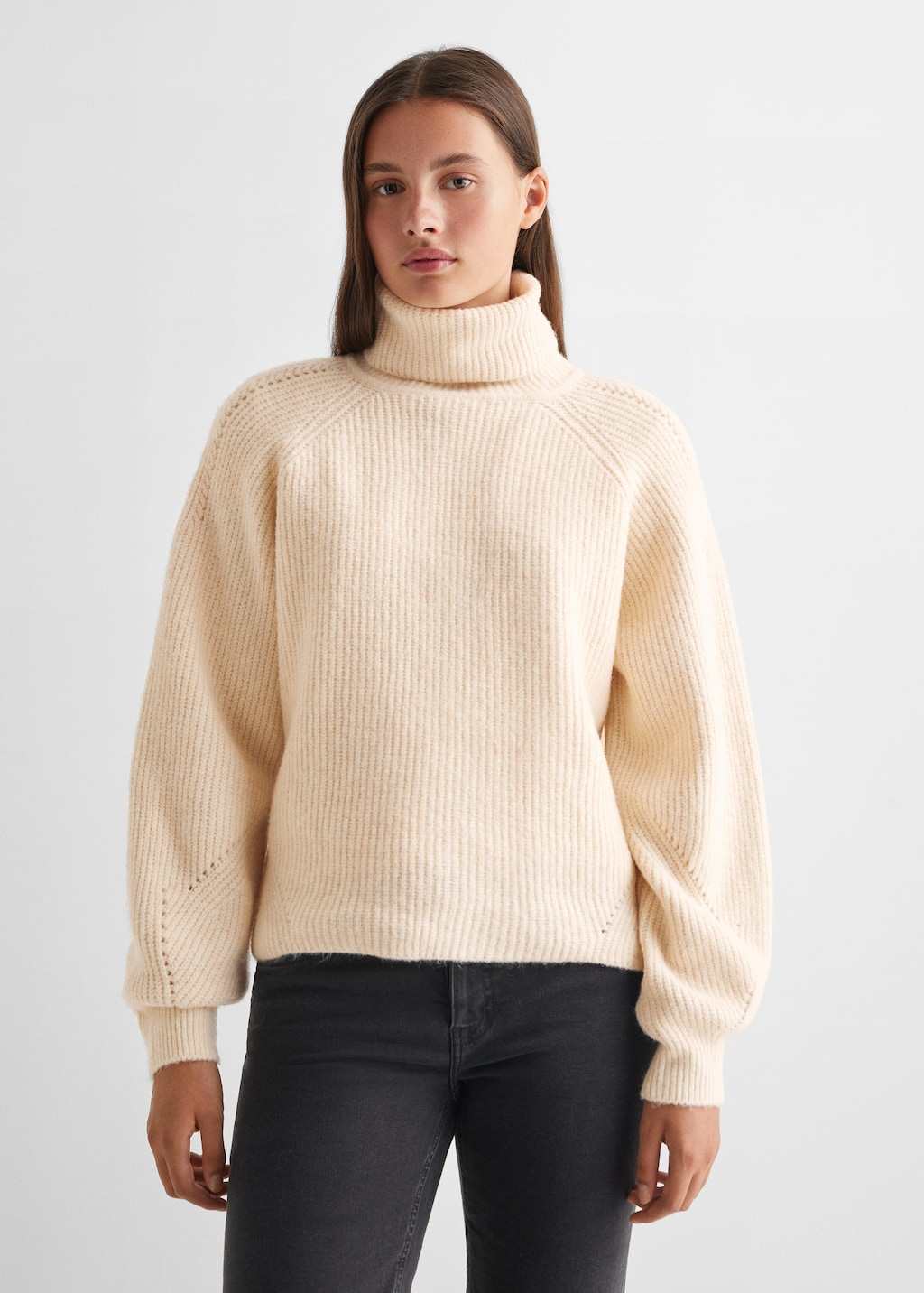 Mango wool blend knit sale sweater