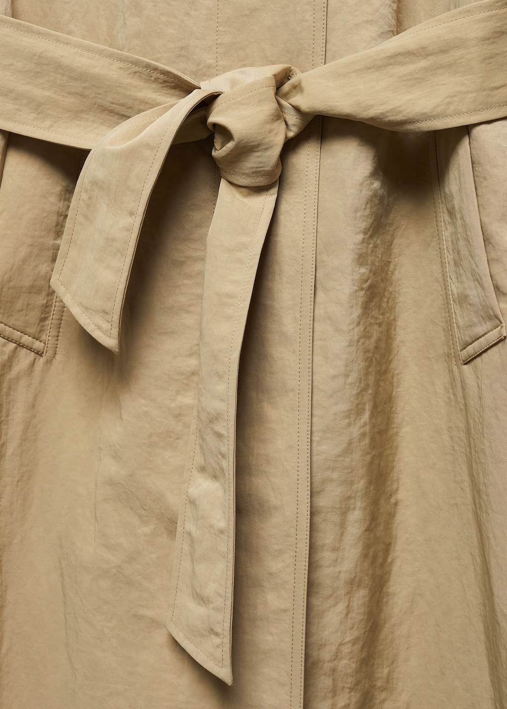 Mango linen trench coat top