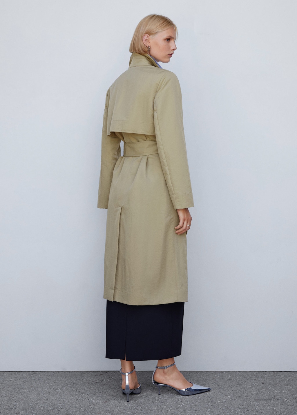 Mango beige sale trench coat