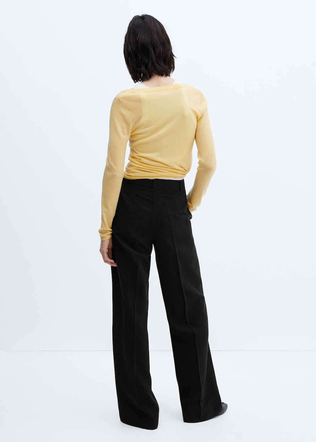 Low waist wideleg trousers MANGO
