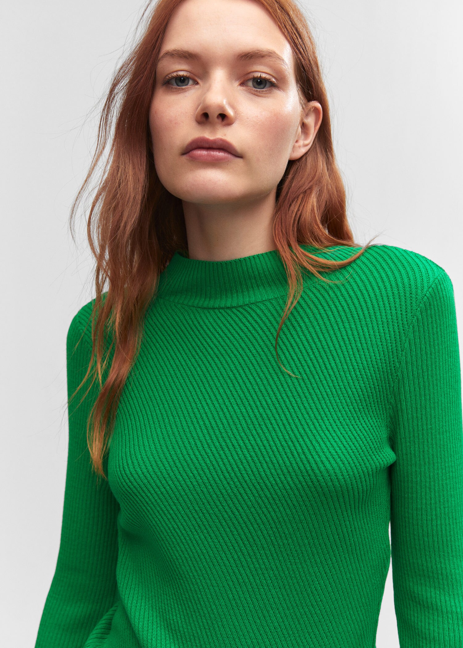 Perkins neck knitted sweater | MANGO
