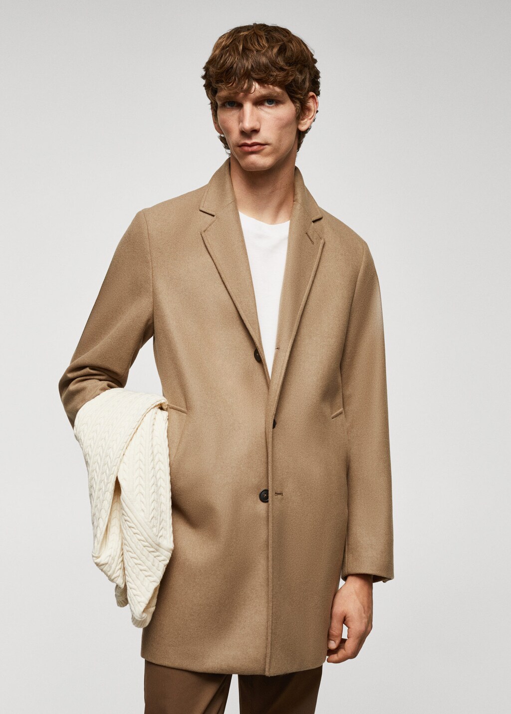 Men's lightweight wool coat sale