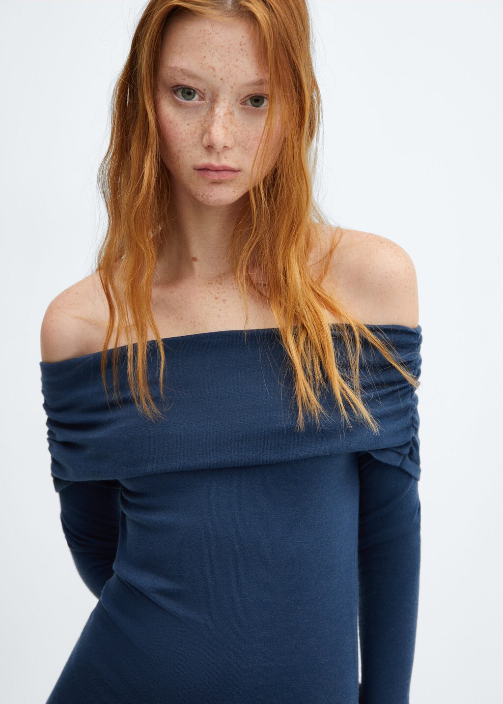 Robe epaule dénudée mango new arrivals