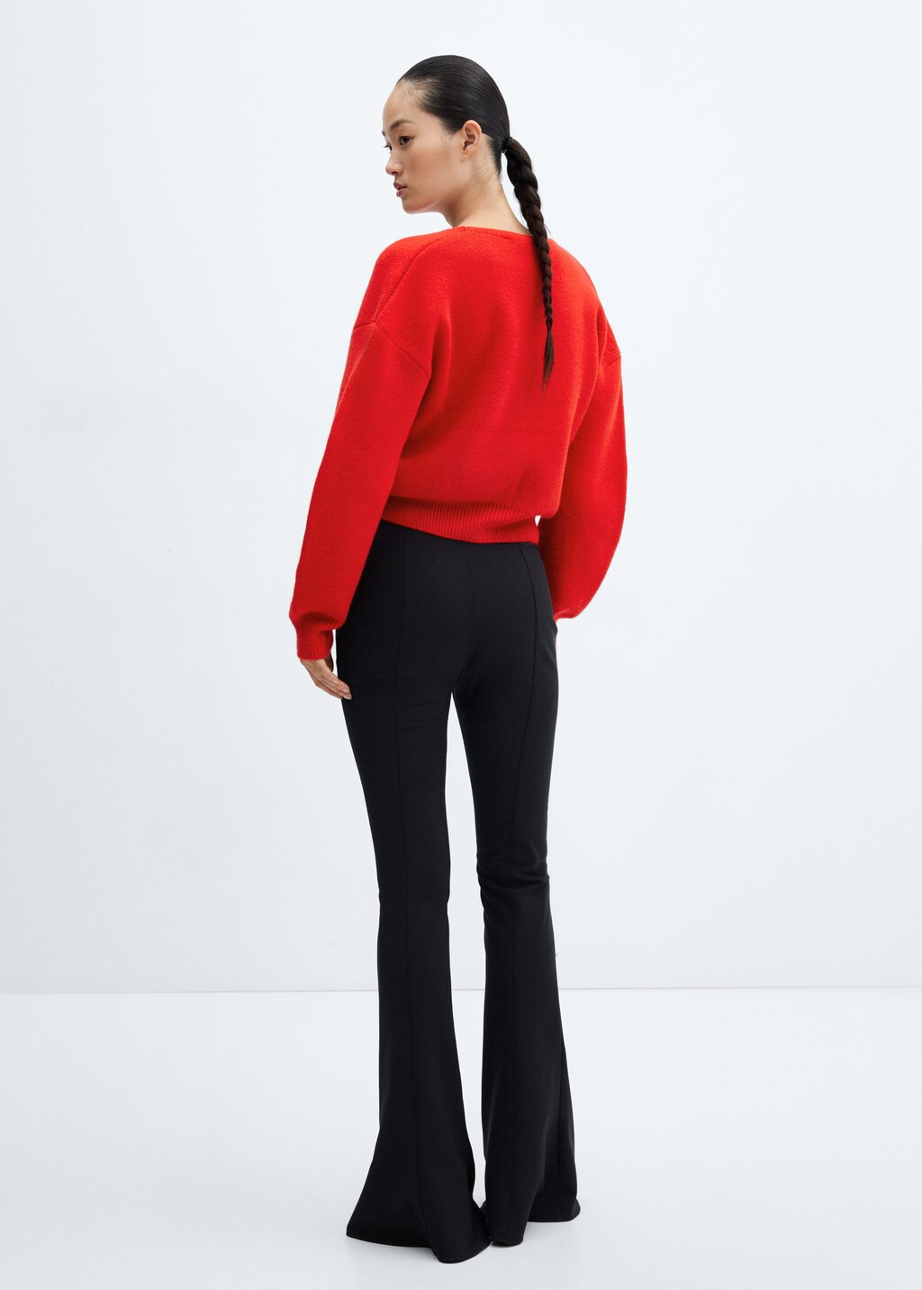 Knitted cardigan with jewel button MANGO
