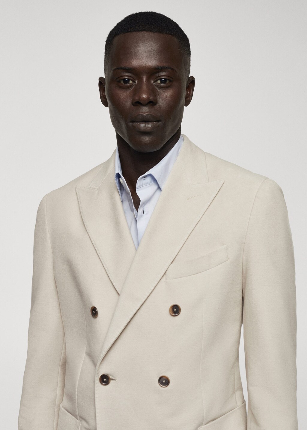 Virgin wool double breasted blazer MANGO