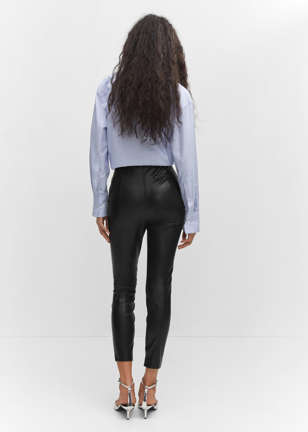 Legging simili cuir clearance mango