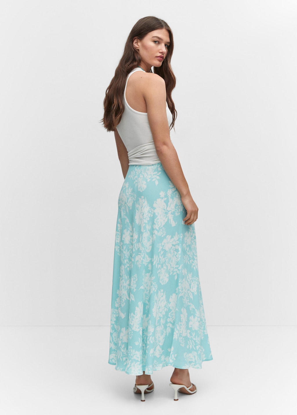Floral long skirt MANGO