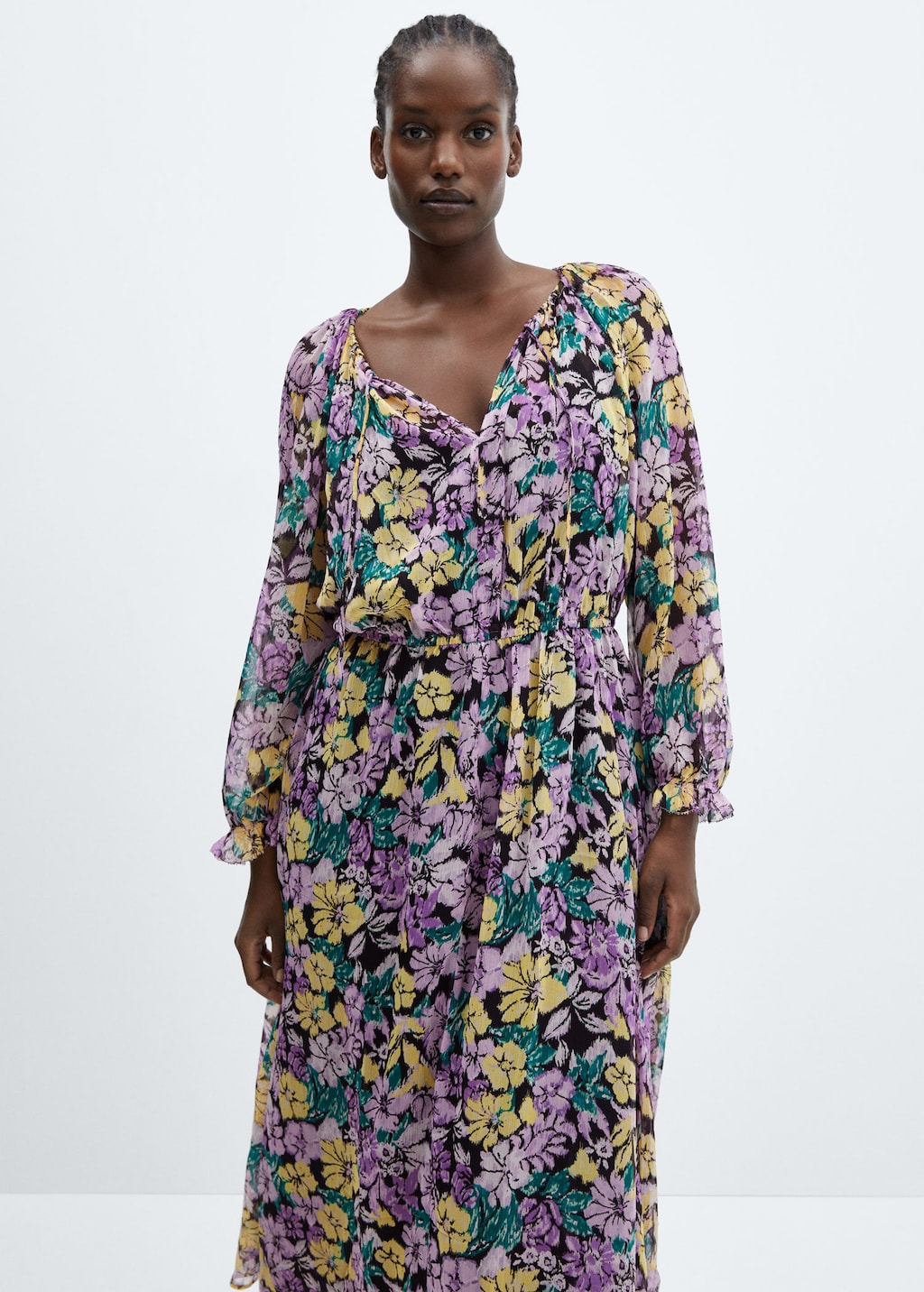 Pattern midi dress sale
