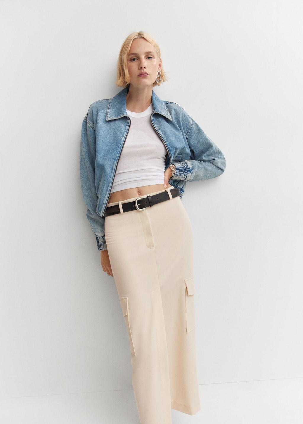 Magnus denim bomber jacket discount