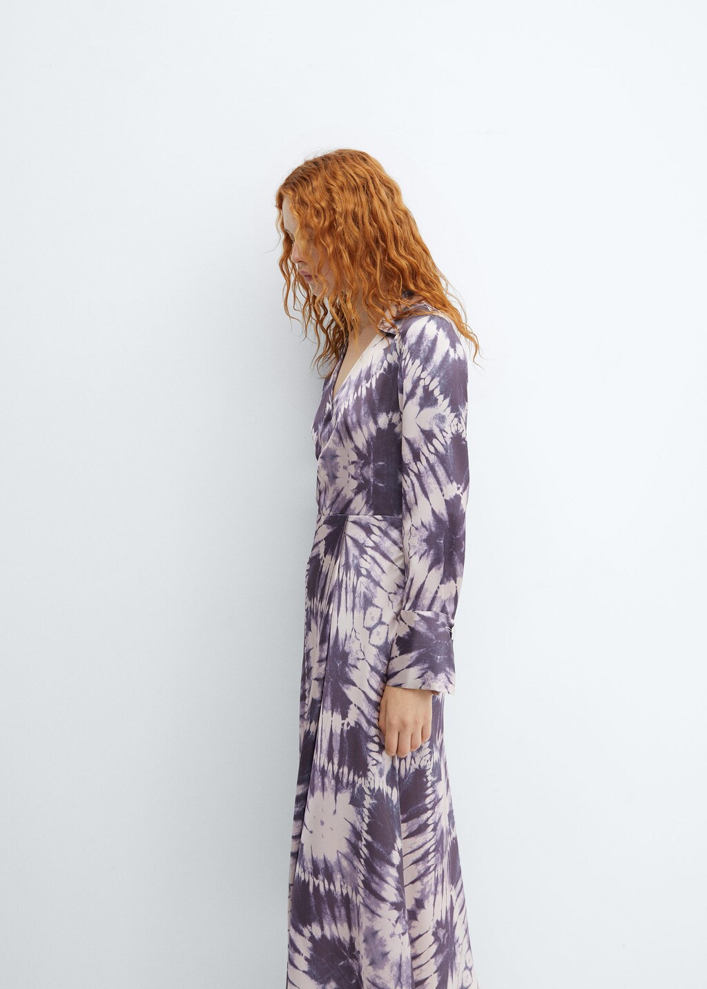 Satin tie dress clearance mango