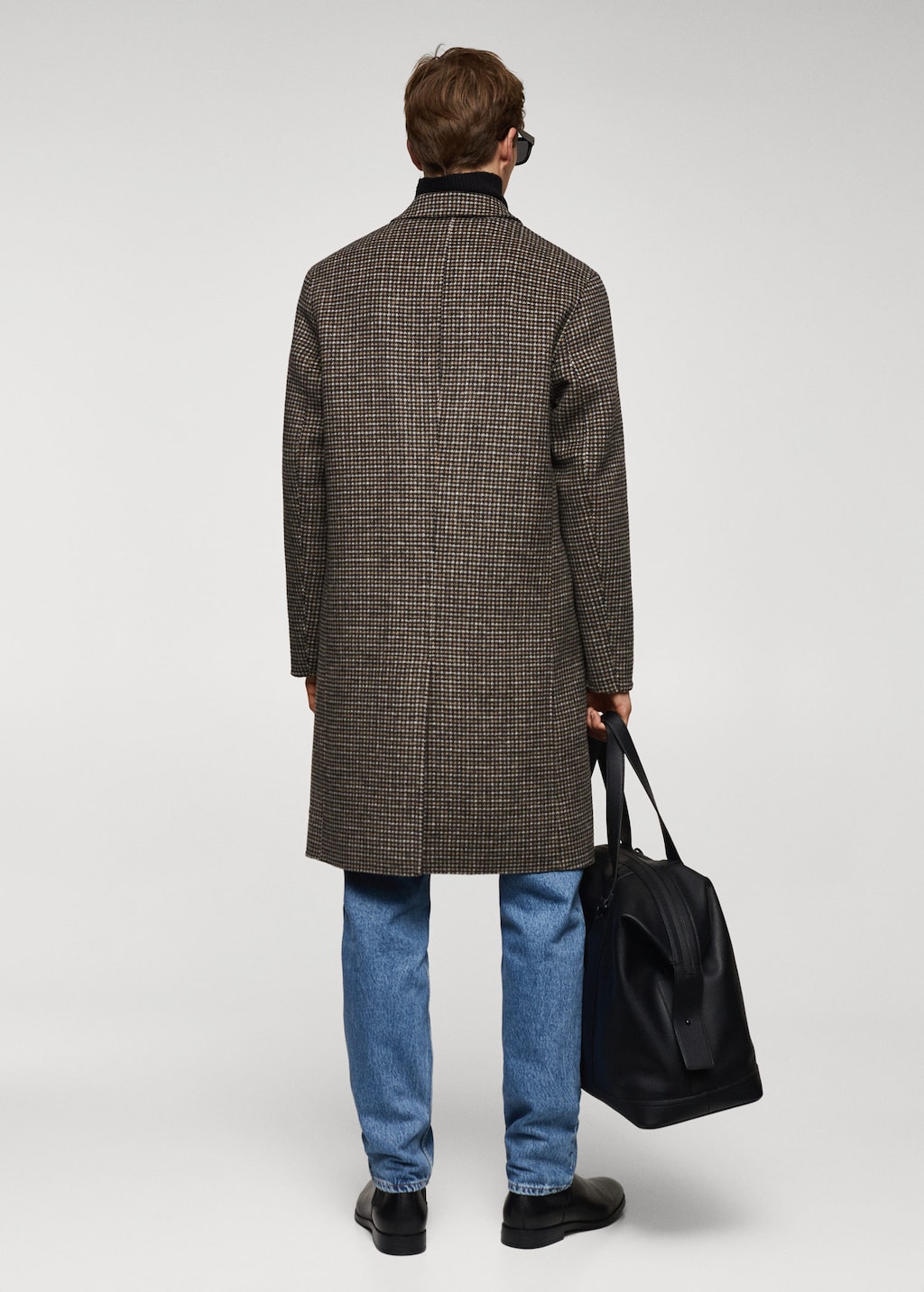 Mens houndstooth outlet overcoat