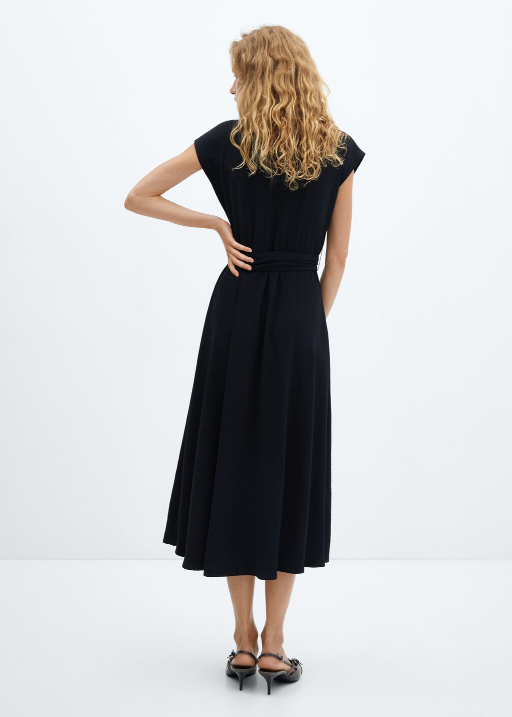 Mango midi cheap shirt dress