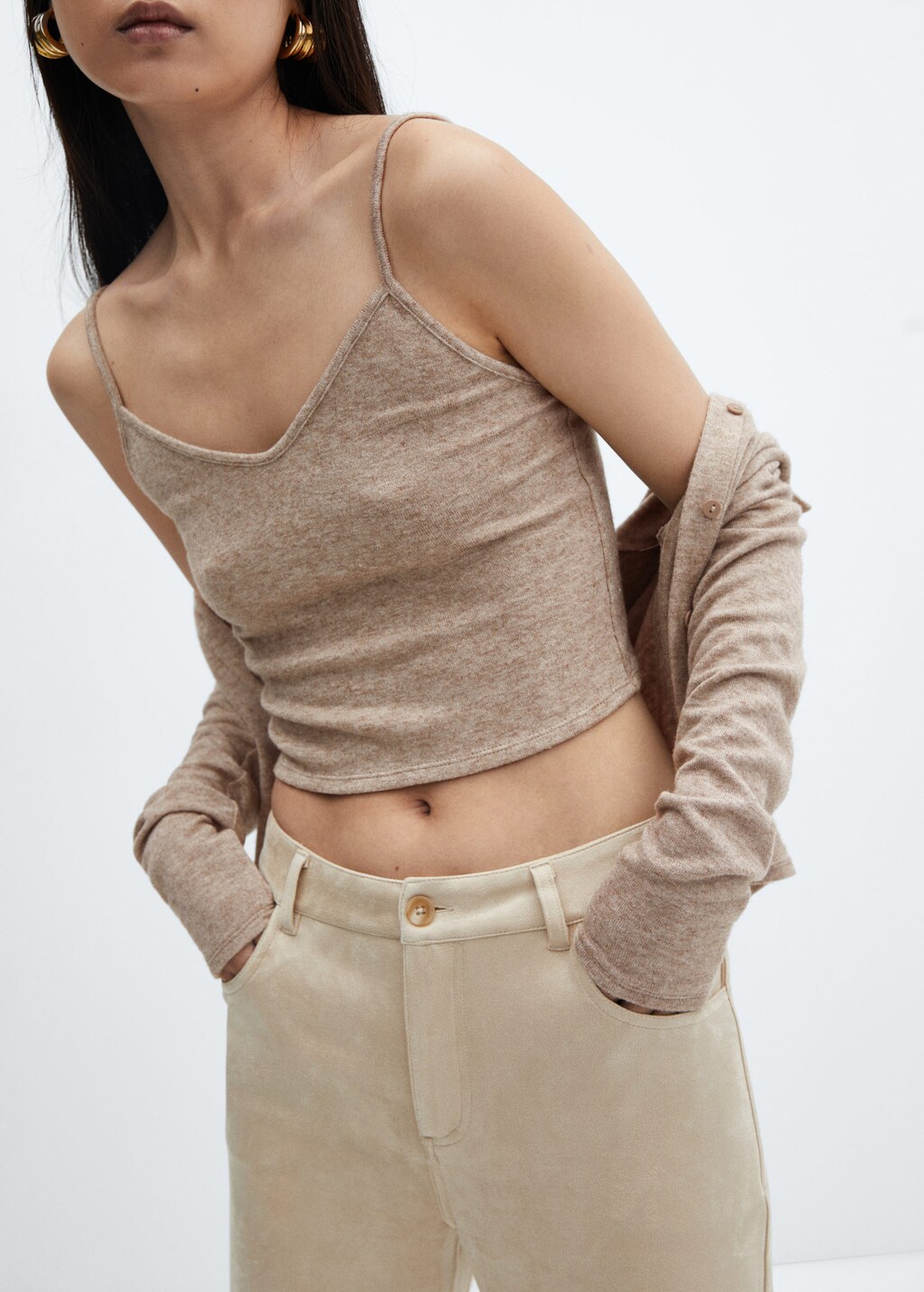 Spaghetti strap top MANGO