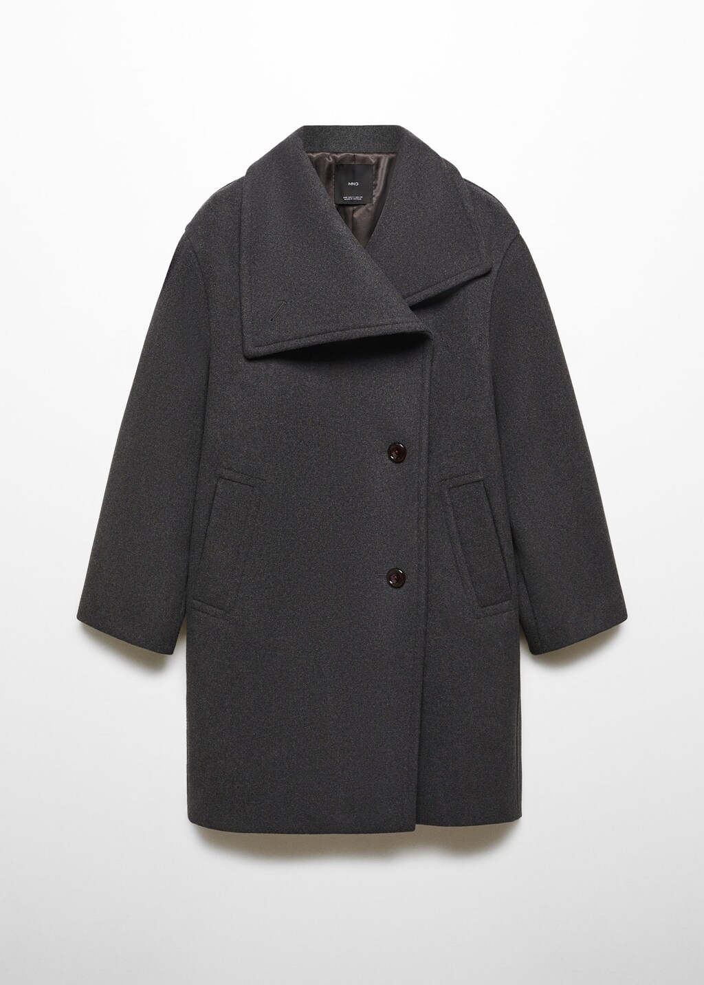 Manteau laine maxi revers MANGO