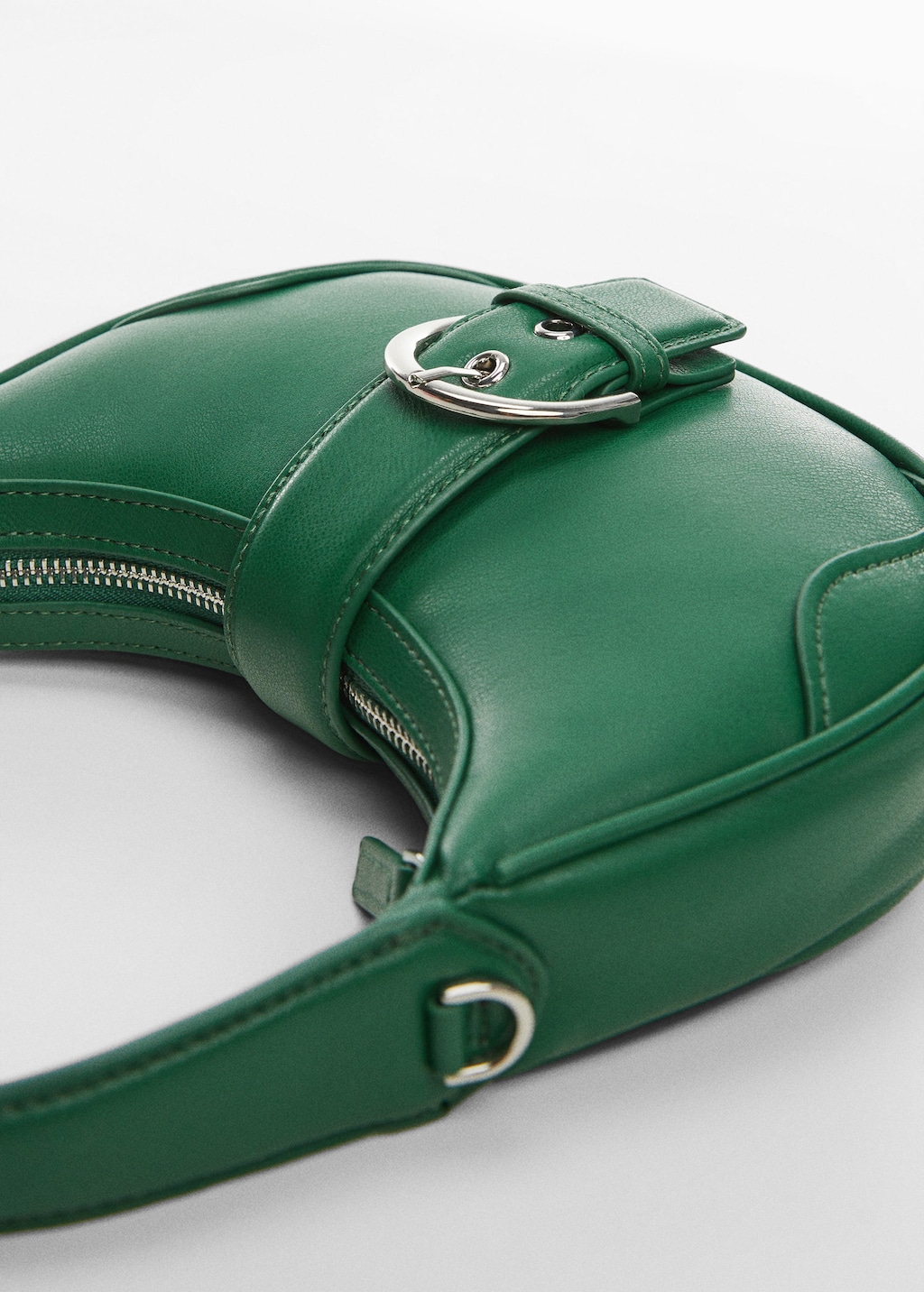 Buckle bag with double handle
