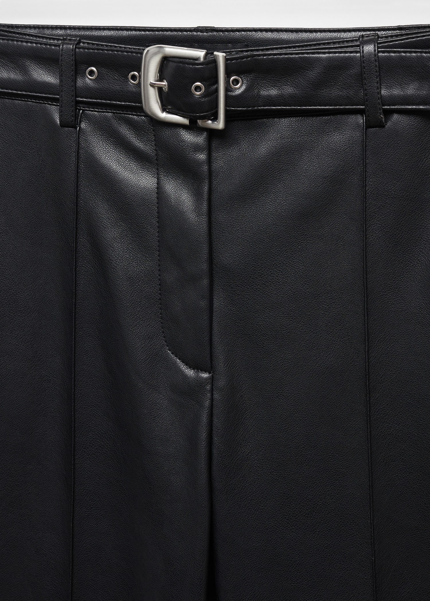 Zara Faux Leather Trousers with Belt