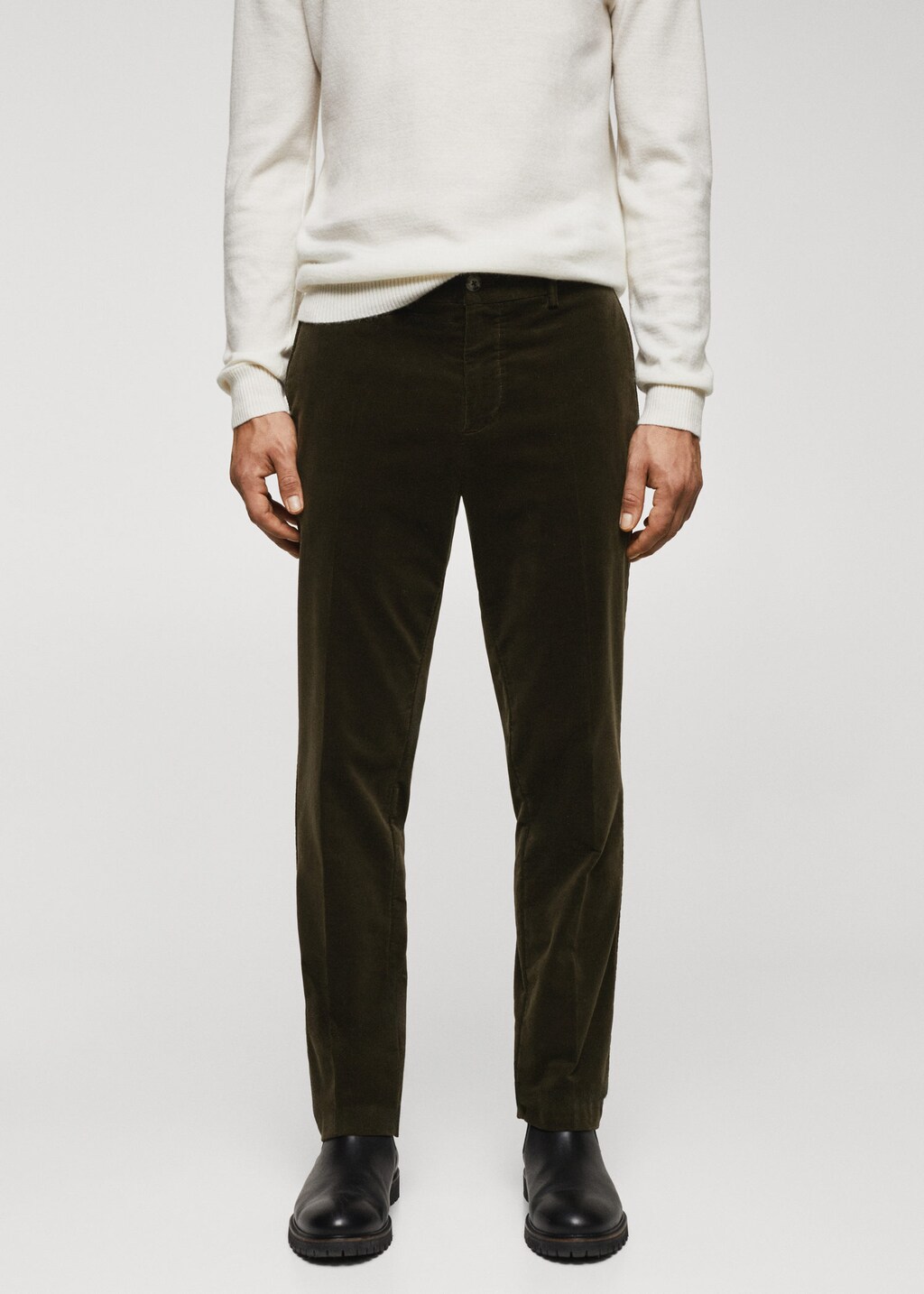 Pantalon slim fit velours milleraies MANGO