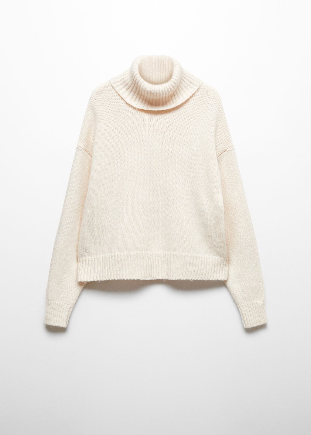 White turtleneck knit clearance sweater
