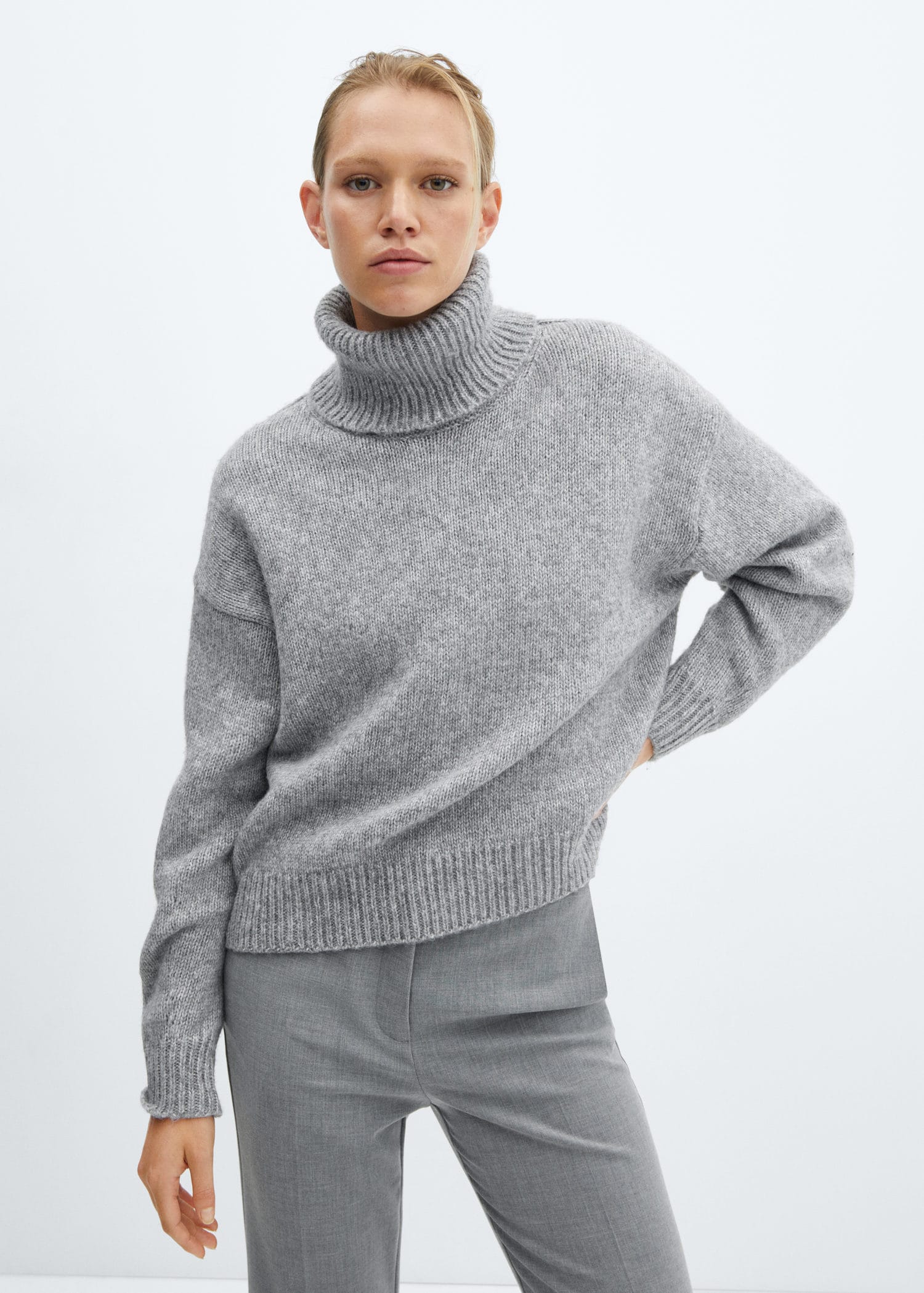 Pull-over maille col roulé | MANGO