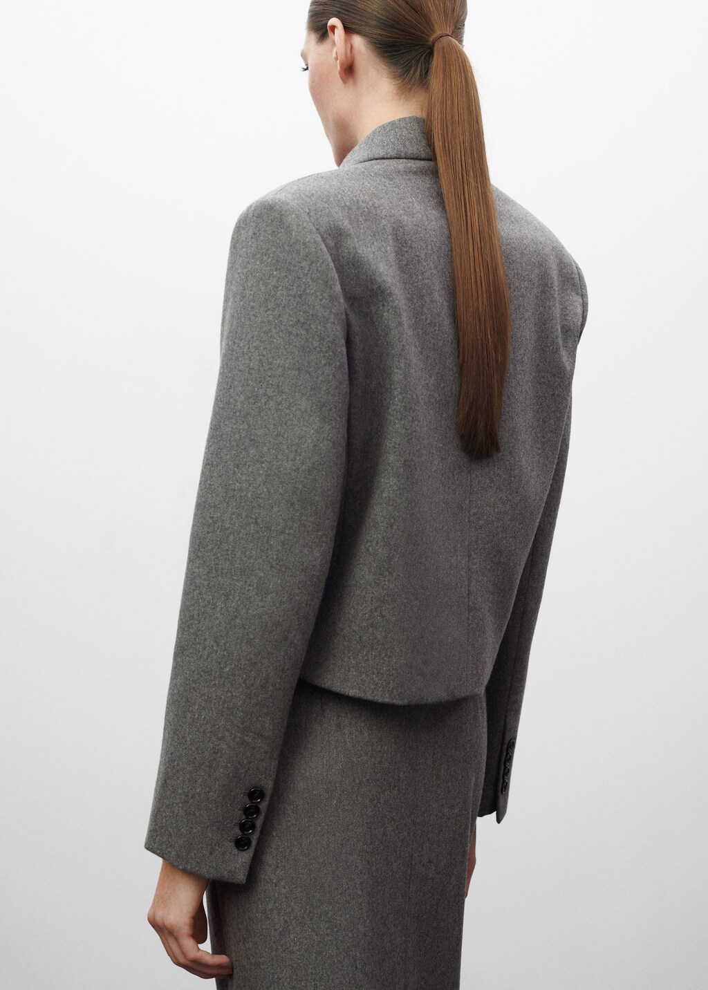 Mango cropped cheap jacket