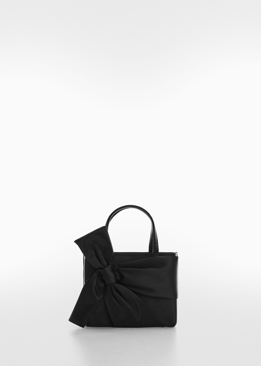 Bow detail leather online shopper bag