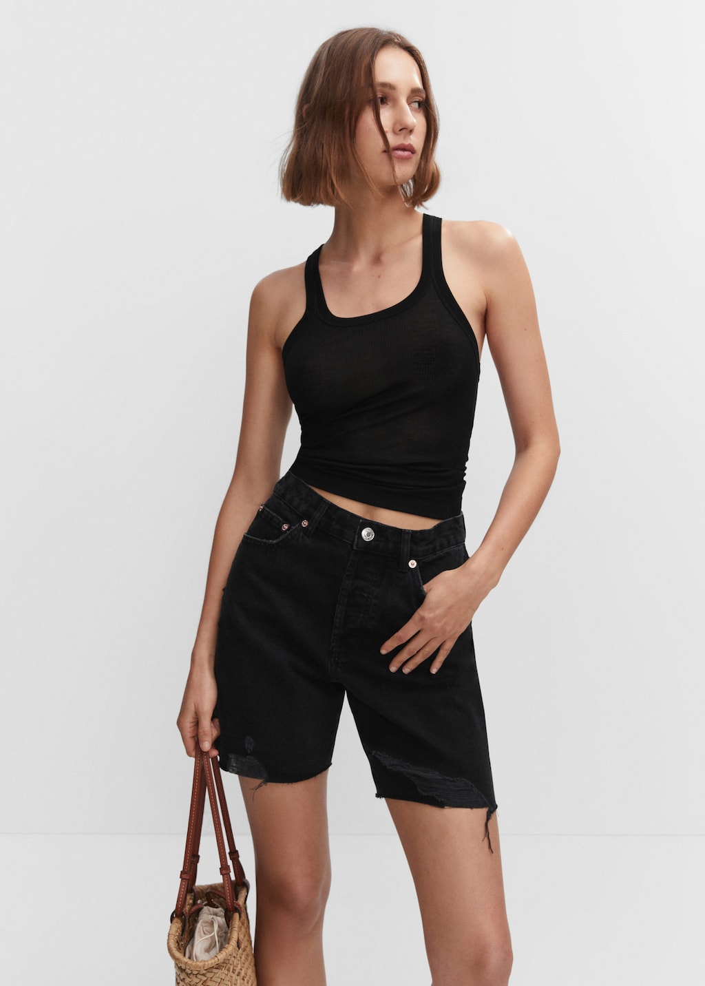 High waist bermuda shorts plus size sales