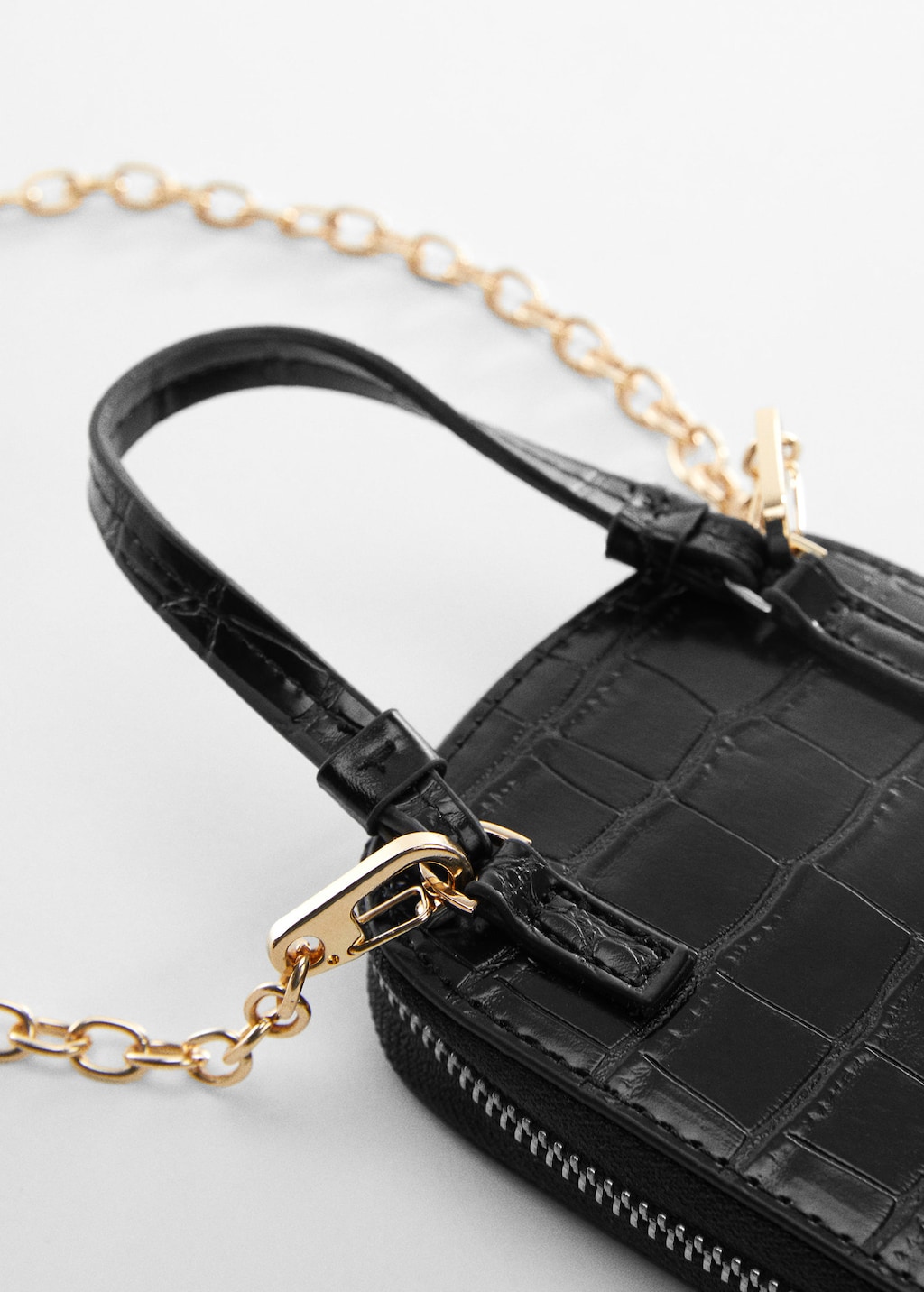 Mango crocodile bag sales