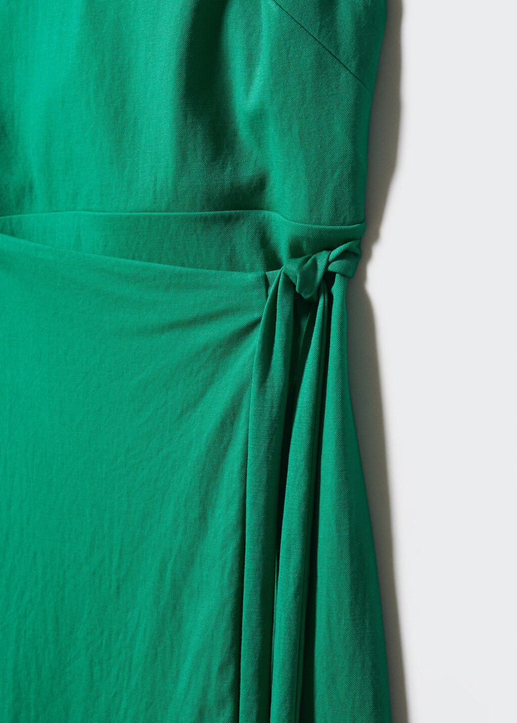 Mango bow top wrap dress