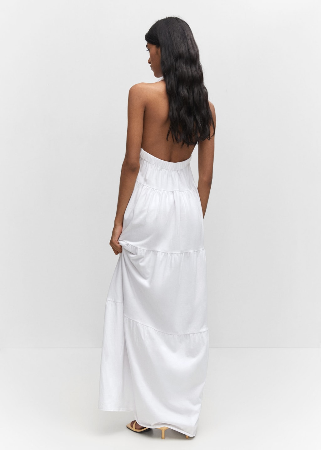 Mango white cheap maxi dress