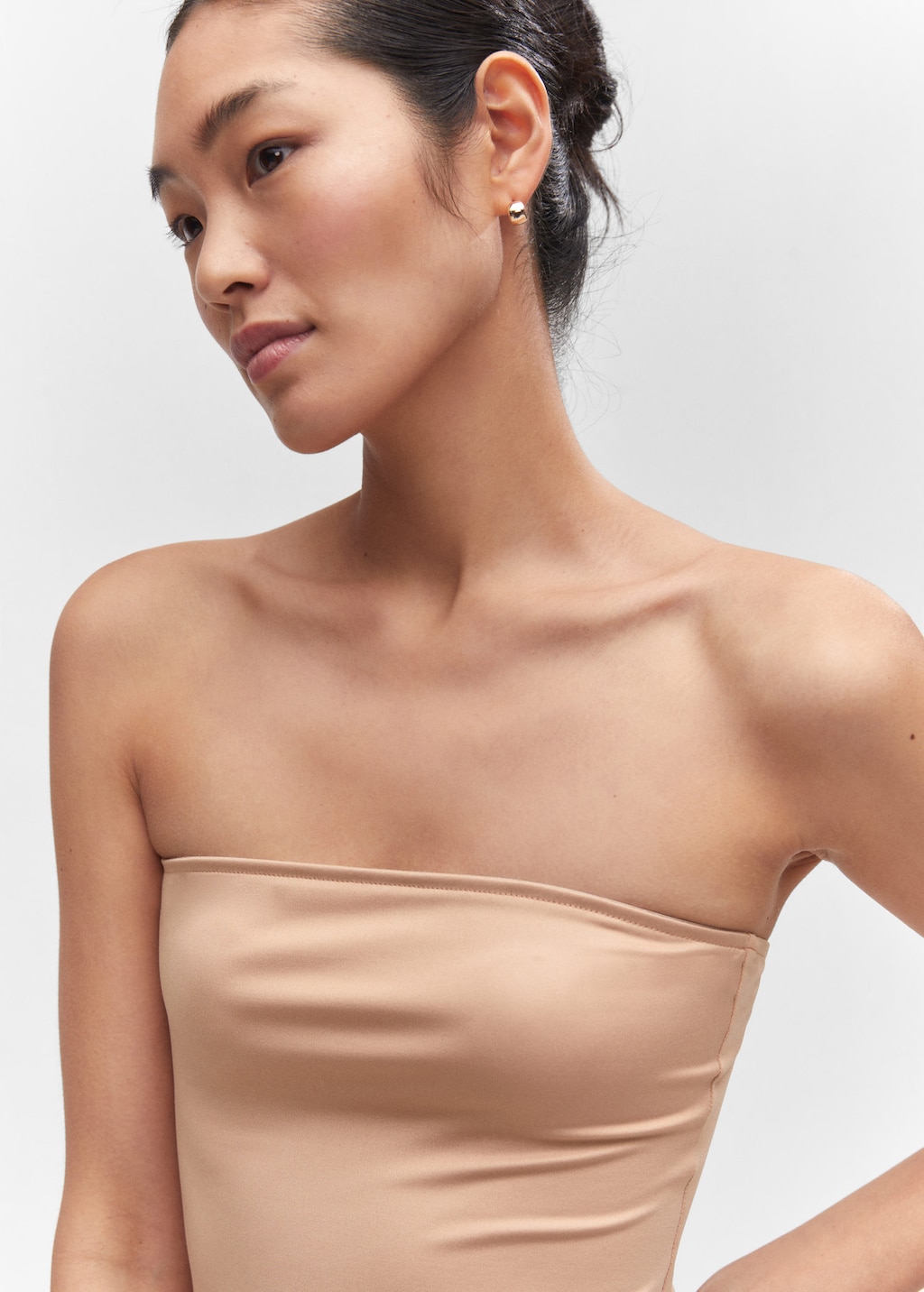 Nude strapless deals top