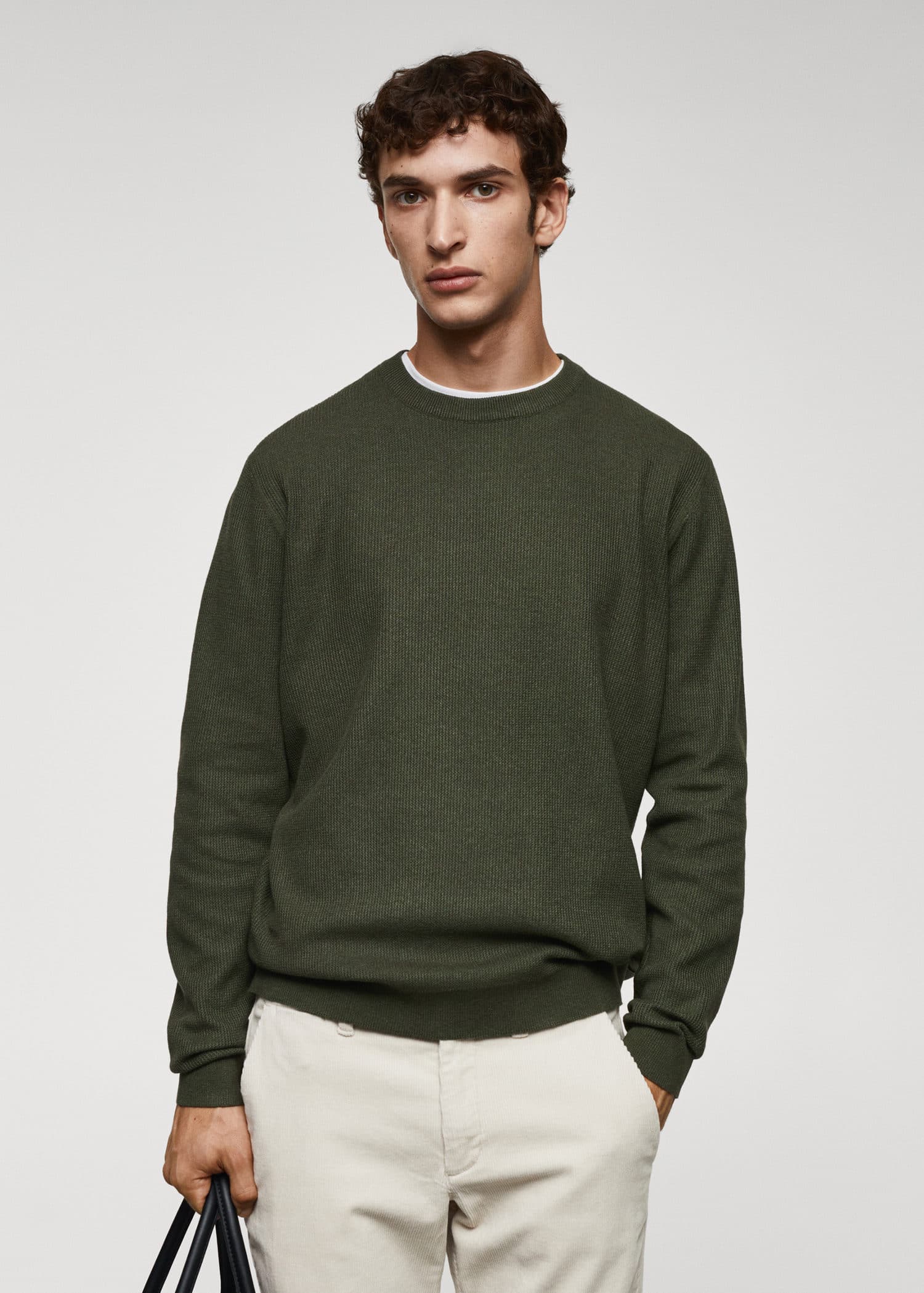Structured cotton sweater | MANGO