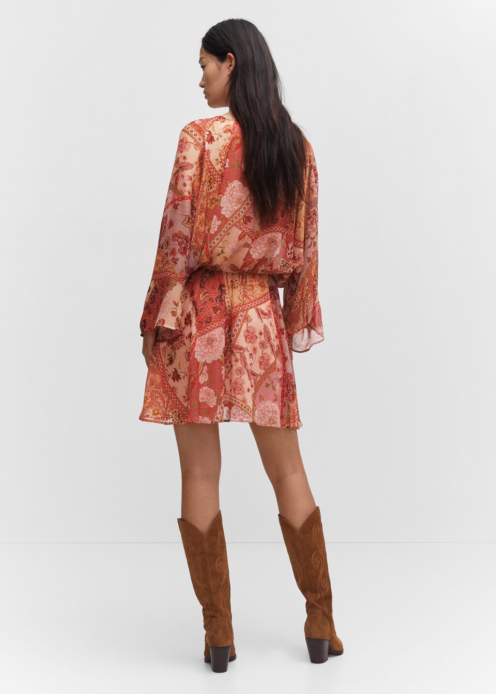 Mango chiffon cheap dress