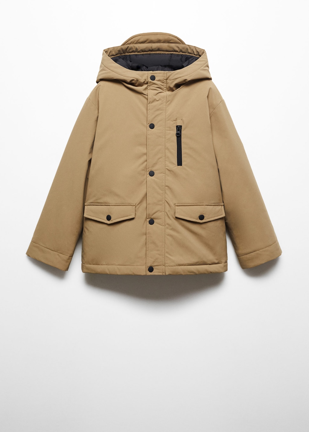 Mango fur hooded hot sale parka